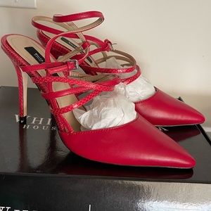 Shoes Pumps White House Black Market sz8.5 NIB Red